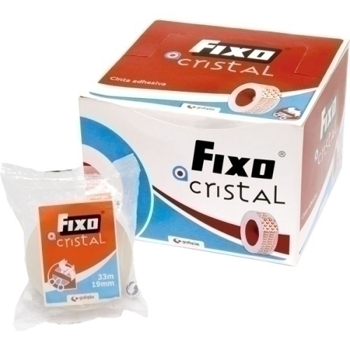 [75093300] CINTA ADHESIVA FIXO CRISTAL 33x19 - Pack de 16 unidades
