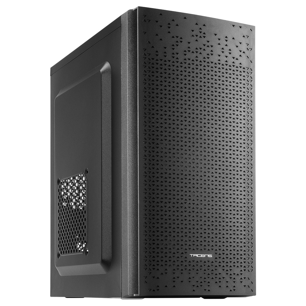 AC6, Caja Ordenador Compacta Micro ATX, Frontal Malla Refrigeración, USB 3.0, Negro