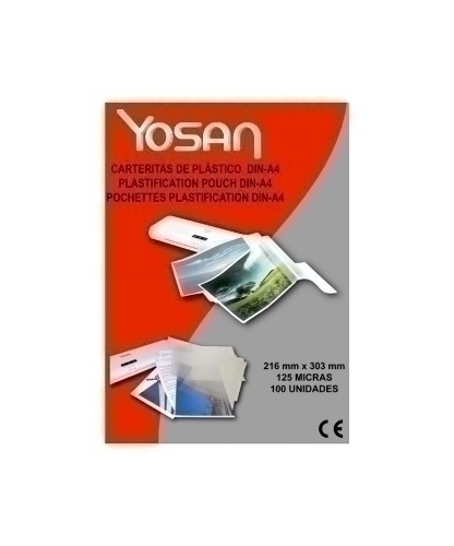 FUNDA PLASTIF. YOSAN A4 125µ P/100