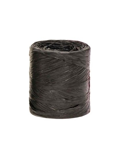 [5400-89] CINTA REGALO RAFIA R.200 m.4 mm NEGRO