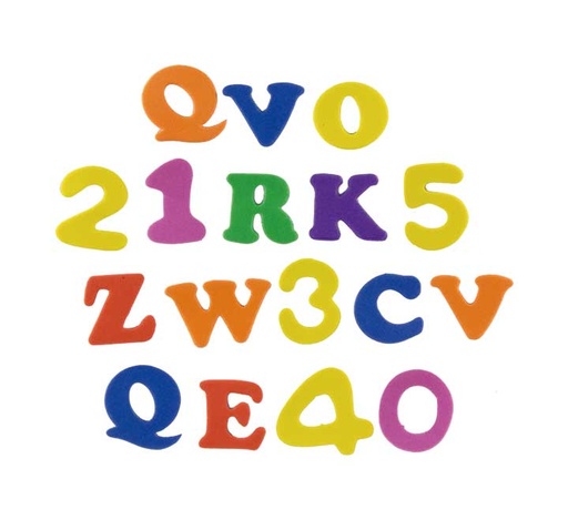 [68049100] B. 108U FIGURAS G.EVA FIXO ADHE. LETRAS+NUME.