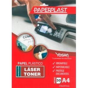 [0558UPPB150A4/50] YOSAN PAPEL PLÁSTICO PAPERPLAST PELÍCULA DE POLIESTER 150 MICRAS IMPRIMIBLE A4 -PAQUETE 50H-