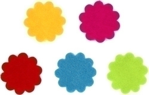 [68004100] FIGURAS FIELTRO ADHES.FLORES PACK 30