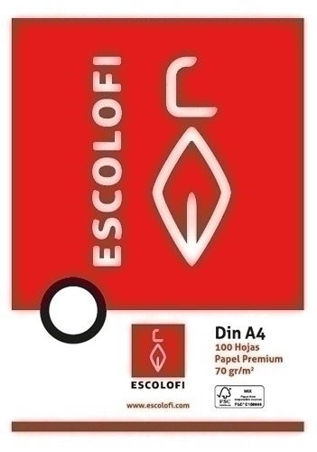 [110038600] PAPEL ESCOLOFI A4 100h CD.4