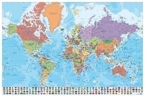 [GPE5044] MAPA ERIK MURAL 61x91 F/P MUNDO