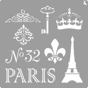 [090006] LA PAJARITA STENCIL ST-06 PLANTILLA DECORATIVA MODELO PARIS
