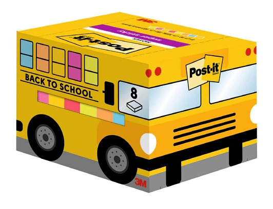 TACO NOTAS POST-IT PACK AUTOBUS 8x90h