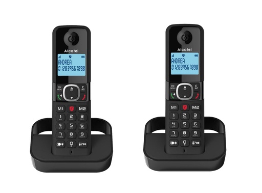 [ATL1423402] F860 DUO EU Teléfono DECT Identificador de llamadas Negro