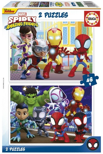 PUZZLE INFANTIL SPIDEY &amp;HIS AMAZING FRIENDS 2X48 PIEZAS