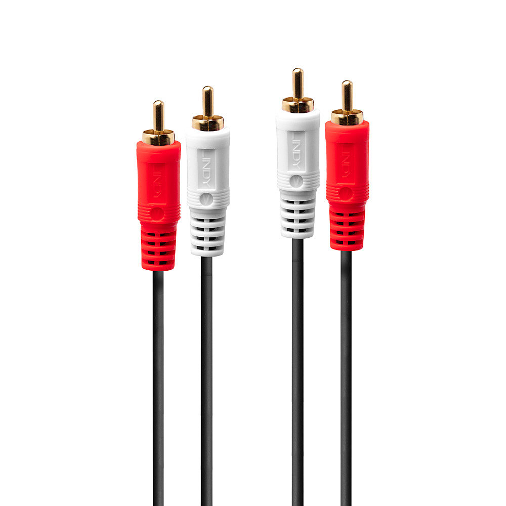 35660 cable de audio 1 m 2 x RCA Rojo, Blanco