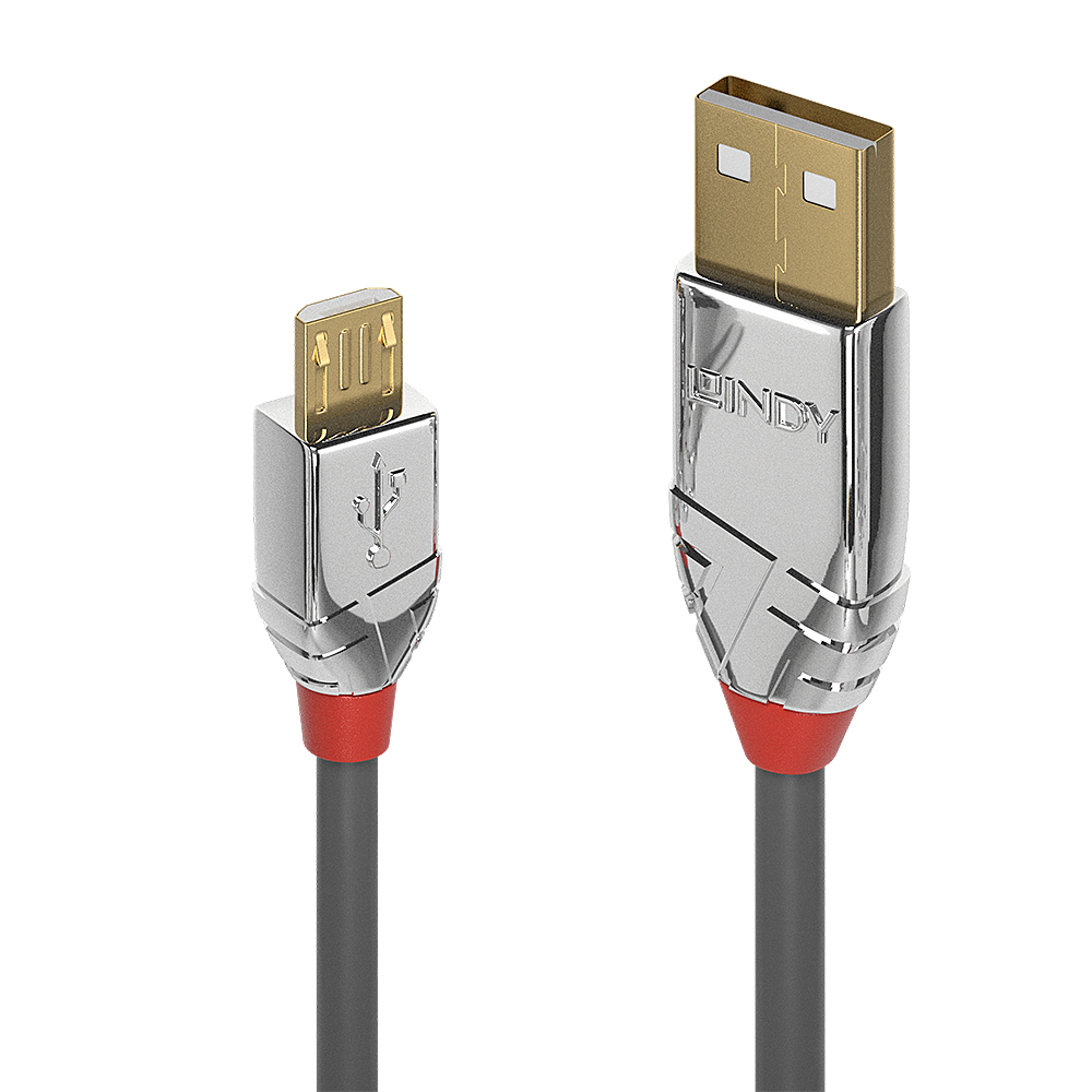 36652 cable USB USB 2.0 2 m USB A Micro-USB B Gris