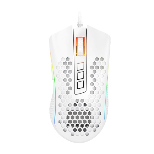 [M988W-RGB] M988-RGB STORM ELITE WHITE, Mouse Optico HoneyComb Blanco