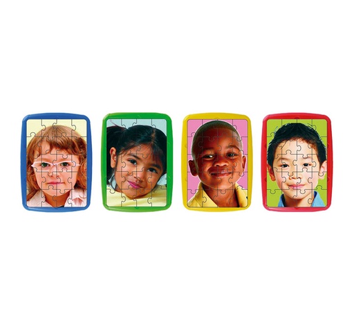 [35520] SET 4 PUZZLES MINILAND 20 PZ. NIÑOS DEL MUNDO