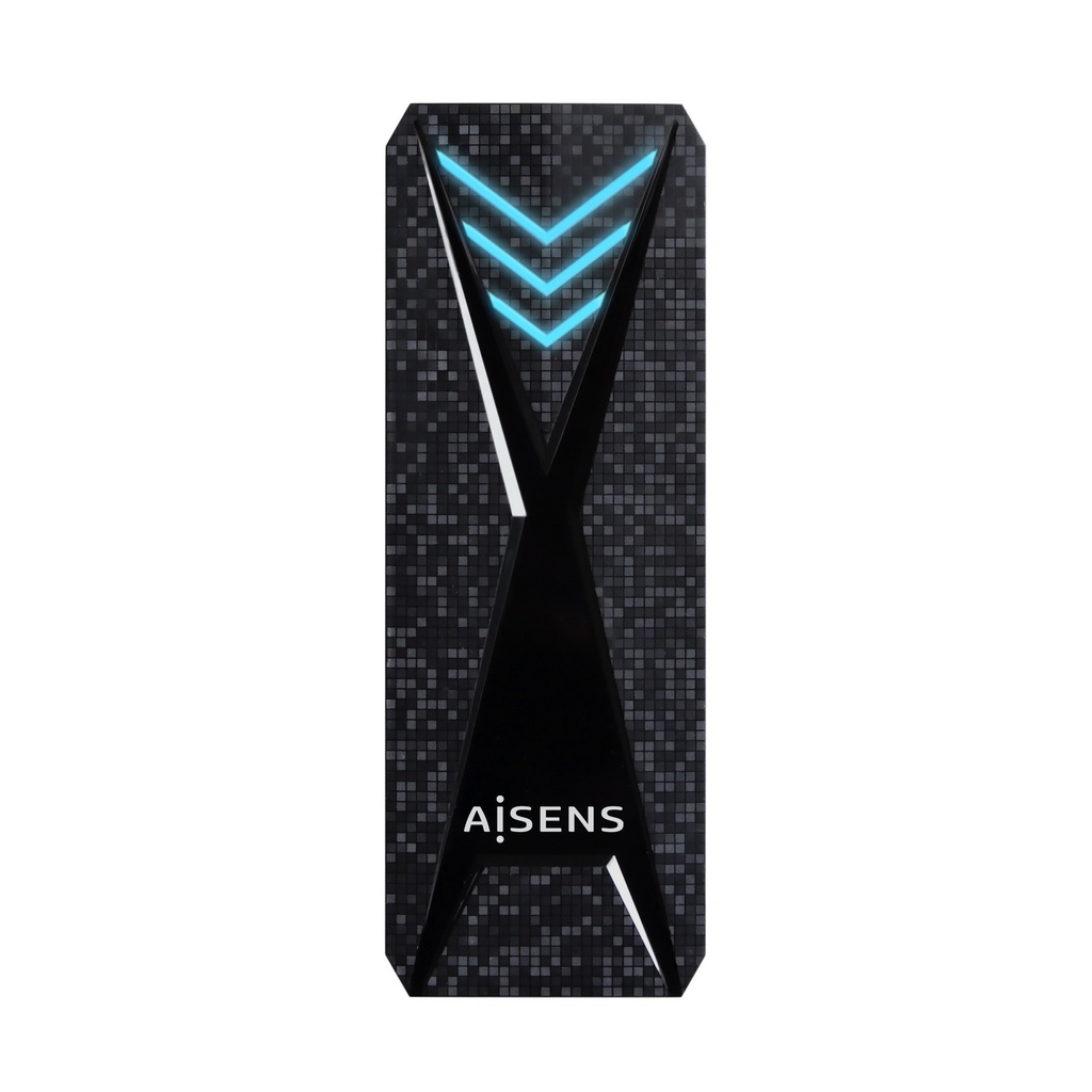 Caja Externa M.2 (NGFF) RGB Gaming ASM2-RGB013B NVMe a USB3.2 Gen2, Negra