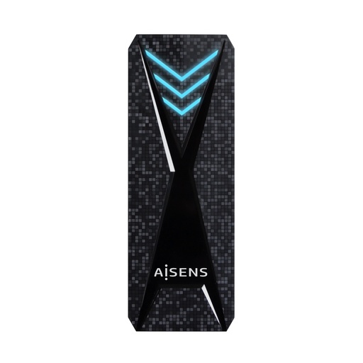 [ASM2-RGB013B] Caja Externa M.2 (NGFF) RGB Gaming ASM2-RGB013B NVMe a USB3.2 Gen2, Negra