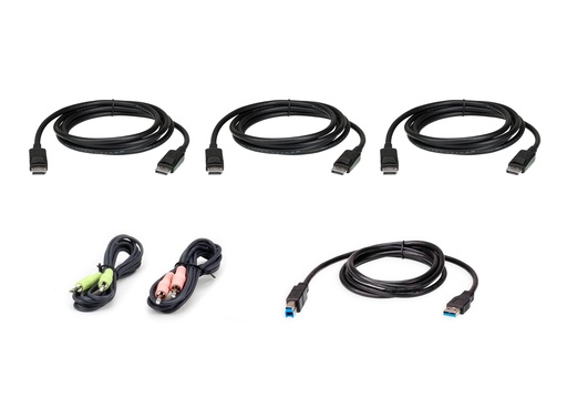 [2L-7D02UDPX6] Kit de cable para KVM seguro DisplayPort triple display USB de 1,8 m