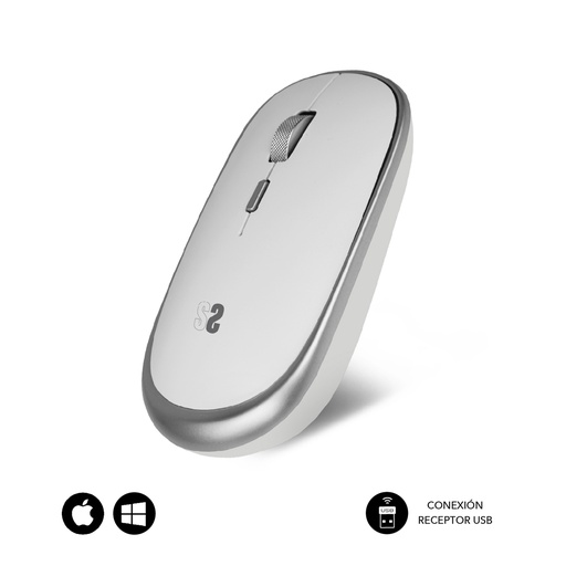 [SUBMO-RFM0001] Ratón Inalámbrico Mini Wireless Mini Mouse Silver