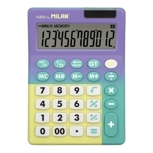 [151812SNPRBL] CALCULADORA MESA MILAN 12 DIG.LI/TQ B/1