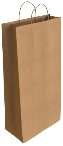 BOLSA PAPEL KRAFT VERJU. 18x39 CRUD P/50