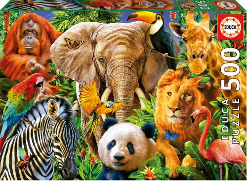 PUZZLE COLLAGE DE ANIMALES SALVAJES 500 PIEZAS