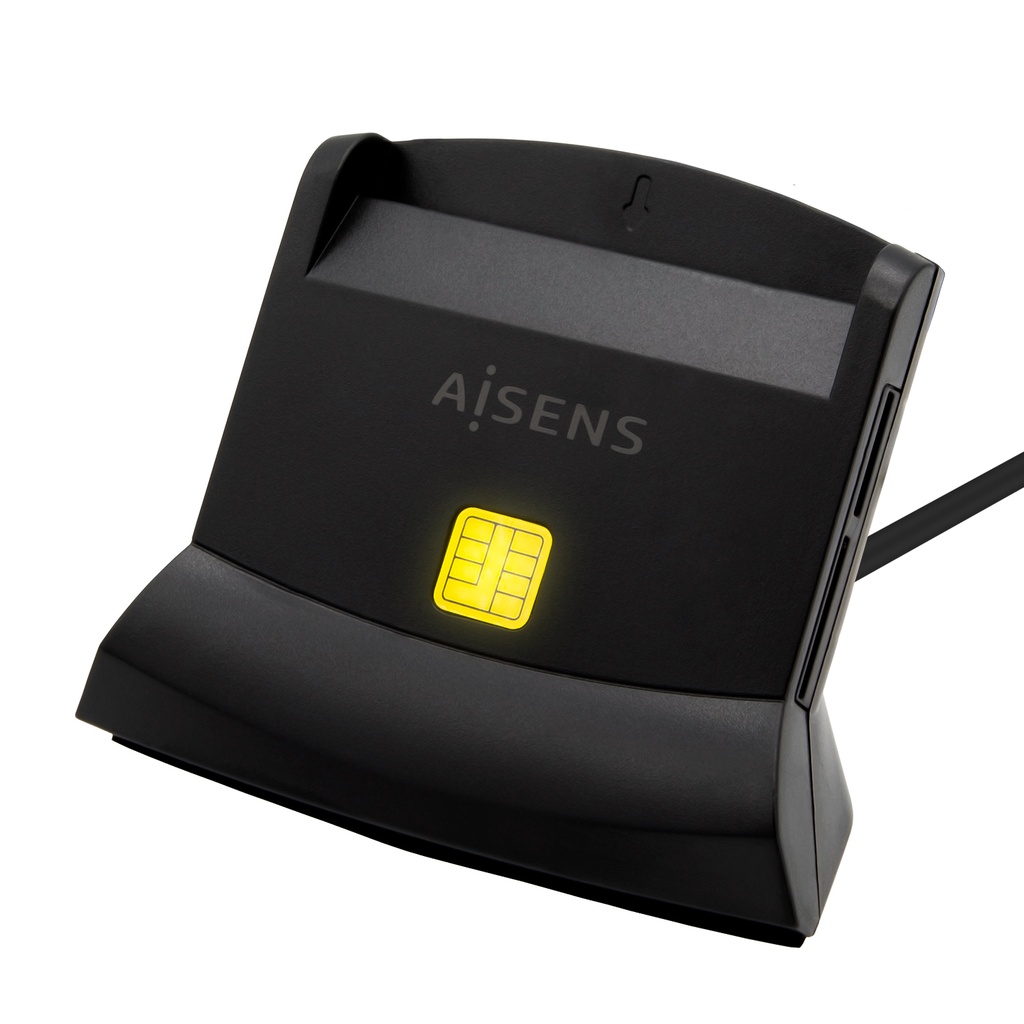 Lector De Tarjeta Dni Con Lector De Tarjetas SIM, SD, Micro SD, MMC, RS-MMC, MMC Micro, USB-C, Negro