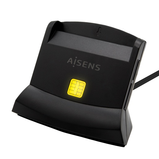 [ASCR-SN04CSD-BK] Lector De Tarjeta Dni Con Lector De Tarjetas SIM, SD, Micro SD, MMC, RS-MMC, MMC Micro, USB-C, Negro