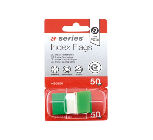 [AS0906] INDICES 50H AUTOADH. A-SERIES 12X44MM VERDE