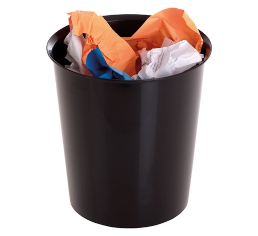 [305AS-02] PAPELERA PLASTICO A-SERIES 14L NEGRO 305AS-02