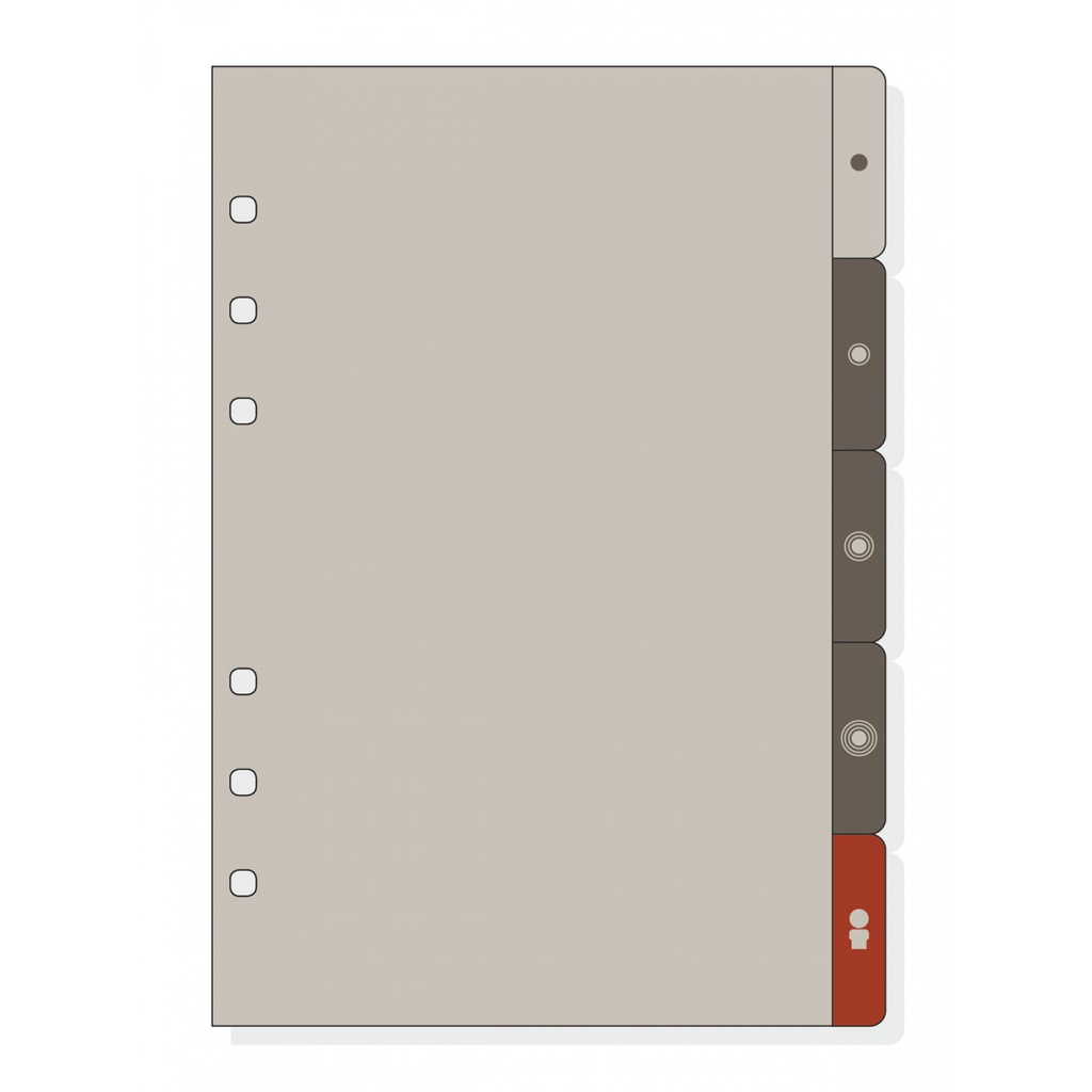 1966354 divisor Cloruro de polivinilo (PVC) Gris