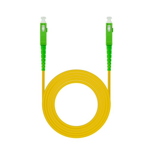 [10.20.0010] Cable de Fibra Óptica SC/APC a SC/APC Monomodo Simplex LSZH, Amarillo, 10m