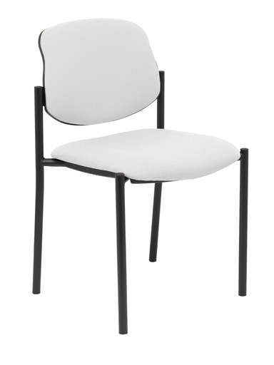 [27NBALI10] Silla fija Villalgordo bali blanco chasis negro