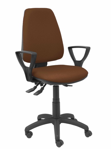 [14ASB463B8RN] Silla Elche S bali marrón oscuro brazos fijos