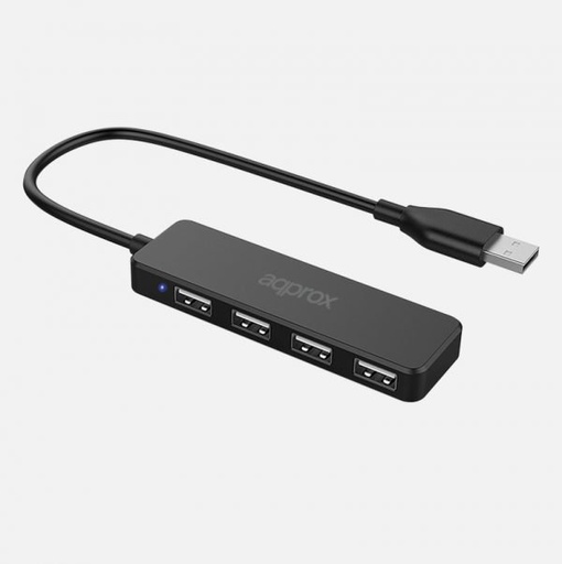 [APPC46] APPC46 hub de interfaz USB 2.0 480 Mbit/s Negro