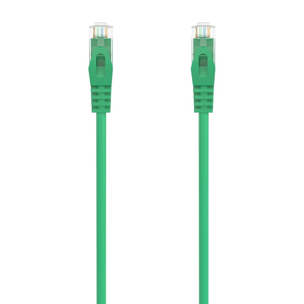 Cable de Red Latiguillo RJ45 LSZH Cat.6A 500 Mhz UTP AWG24, Verde, 1.5M
