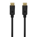 Cable DISPLAYPORT V1.2 4K@60Hz, DP/M-DP/M, Negro, 0.5M