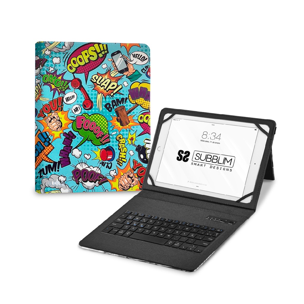 Funda con Teclado Keytab Pro BT Trendy Comic