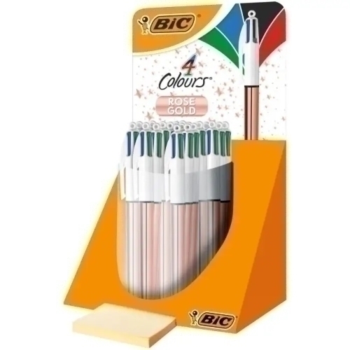 [951736] EXP. 20U BOLIGRAFO BIC 4 COLOURS ROSE GOLD