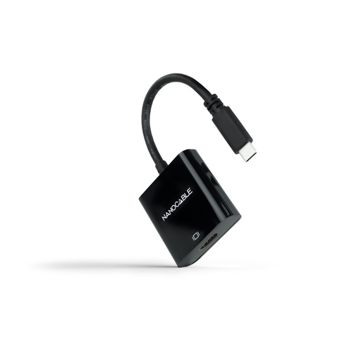 [10.16.4102-BK] Conversor USB-C a HDMI 4K, USB-C/M-HDMI/H, Negro, 15 cm