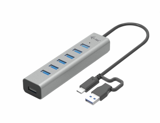[C31HUBMETAL703] USB-C/USB-A Charging Metal HUB 7 Port