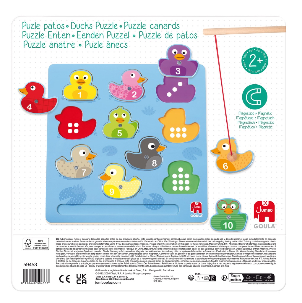 PUZZLE MAGNETICO PESCA PATITOS