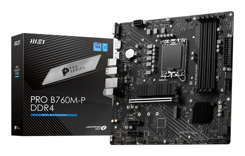 PRO B760M-P DDR4 placa base Intel B760 LGA 1700 micro ATX