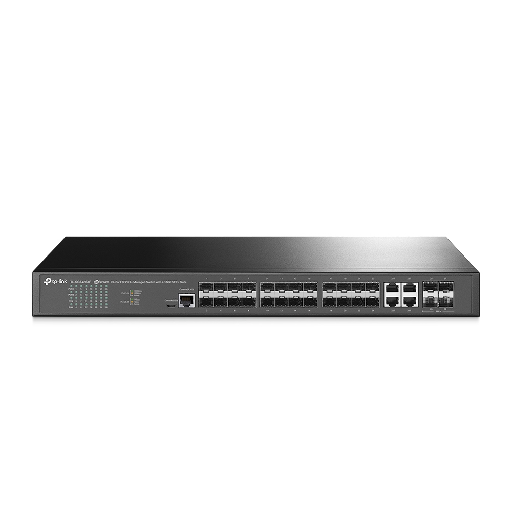 JetStream TL-SG3428XF switch Gestionado L2+ 1U Negro