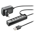 IHUB7 TINY USB 2.0 480 Mbit/s Negro
