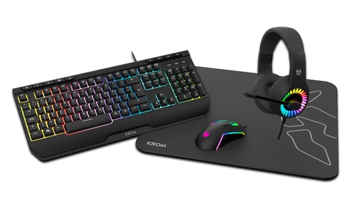 [NXKROMKENYA] Kenya teclado Ratón incluido Juego USB Negro