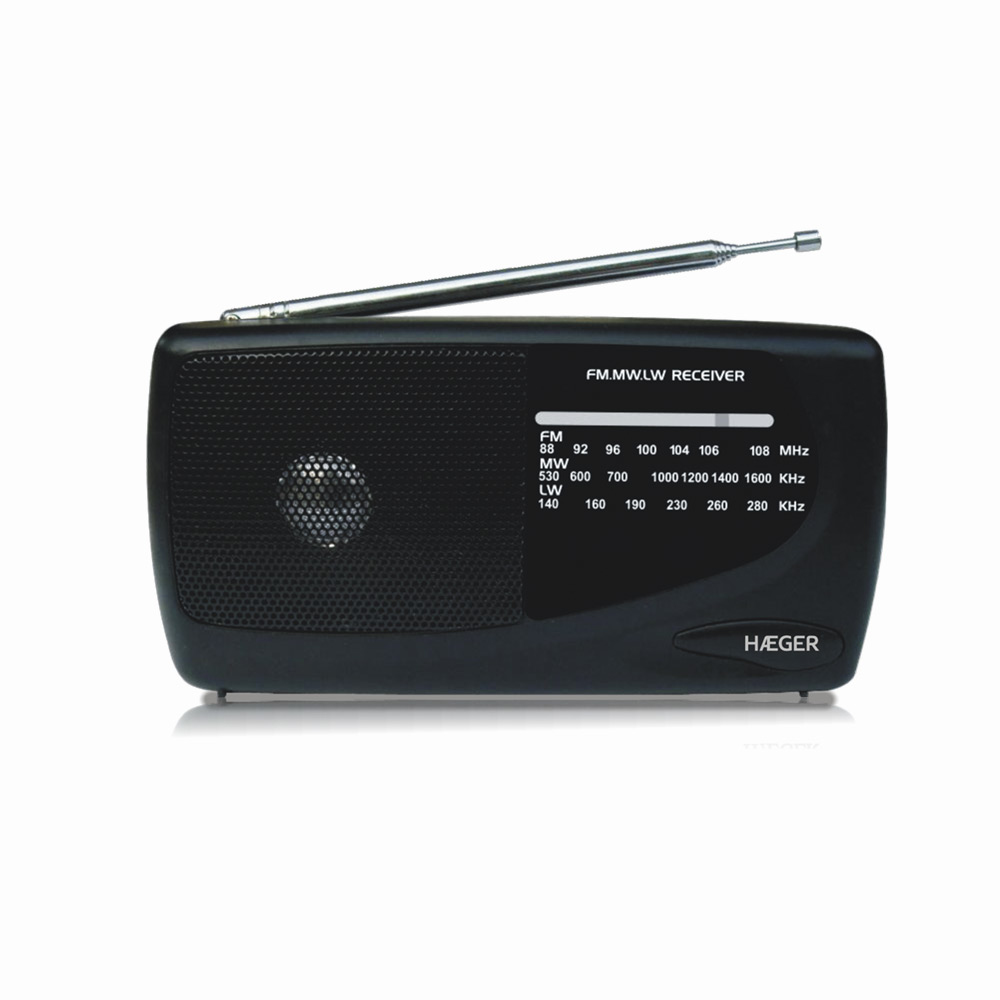 PR-TRI.002A radio Portátil Negro