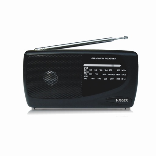 [PR-TRI.002A] PR-TRI.002A radio Portátil Negro