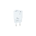 Cargador de Pared GAN USB-C/PD 30W, Blanco
