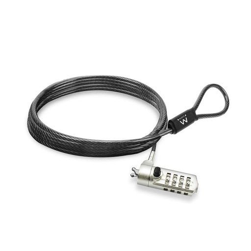 [EW1243] EW1243 cable antirrobo Negro, Zinc 1,5 m