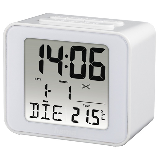 [00186305] Cube Reloj despertador digital Blanco