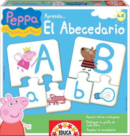 Peppa pig aprendo el abecedario